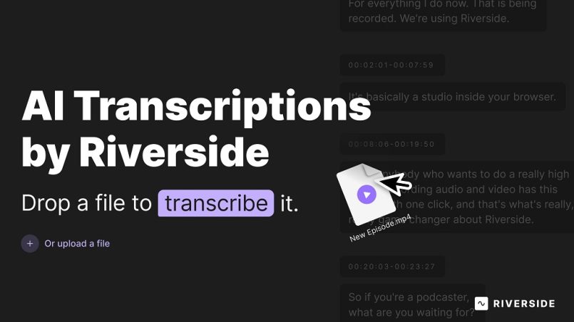 How to get transcript from riverside fm