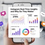 Instagram real-time insights dashboard showing live engagement metrics