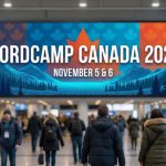 WordCamp Canada 2026 event banner showing November 5 and 6 dates
