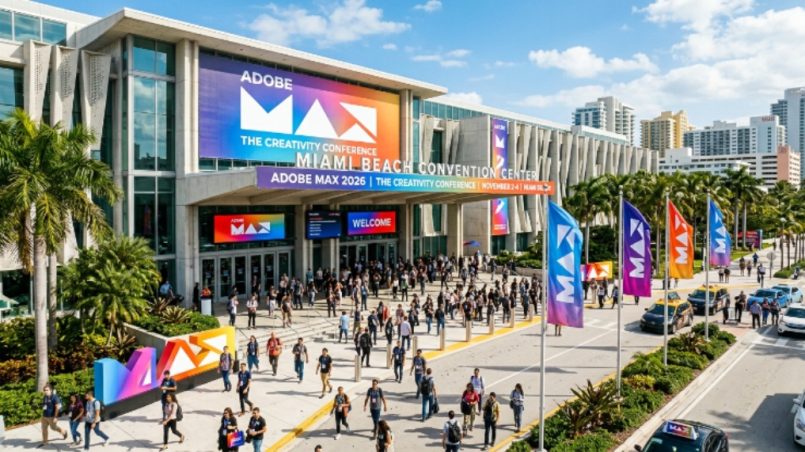 Adobe MAX 2026 conference venue at Miami Beach Convention Center in Florida during November